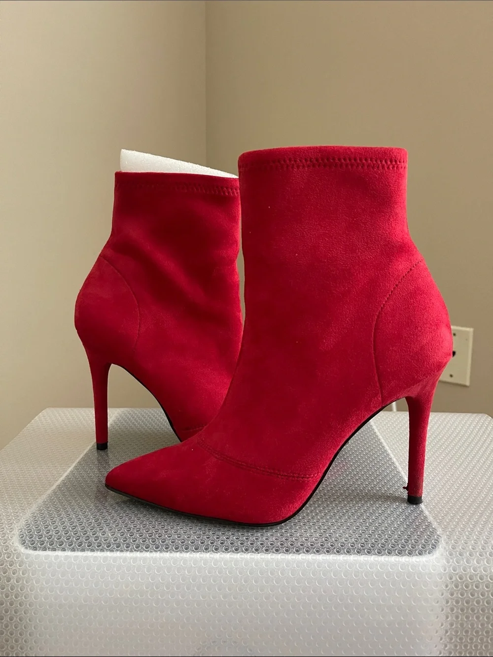 Jessica Simpson Red Pointed Toe Stiletto Booties